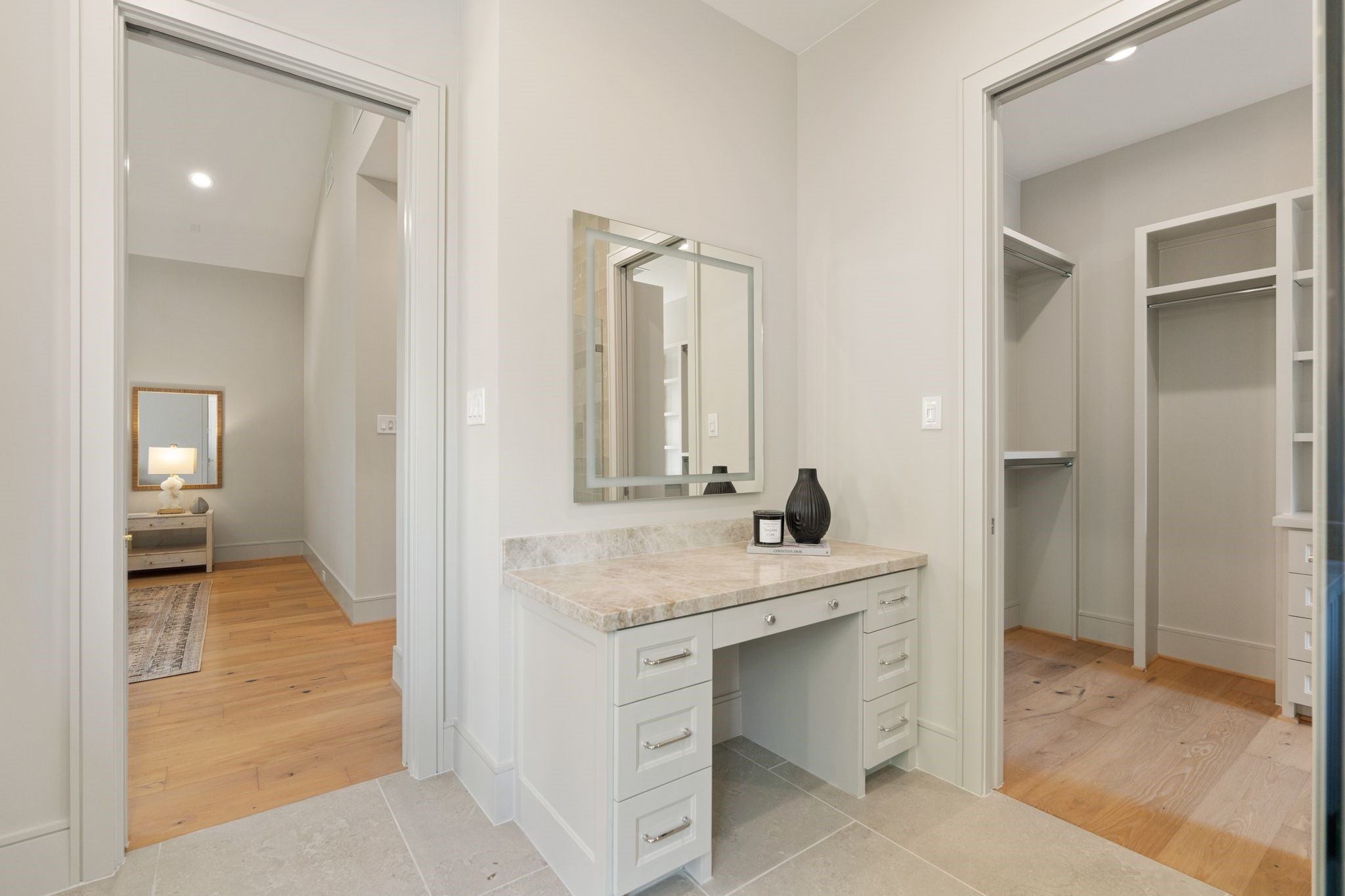 711 East 12th Street Houston, TX 77008 - Photo 33 of 47 A dedicated vanity with an LED mirror make everyday routines feel like a retreat.