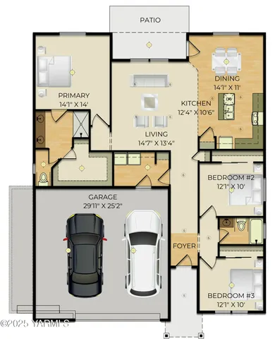 a picture of a bench in front of a building