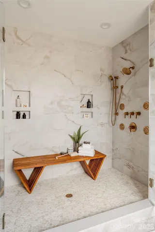 a bathroom with a tub