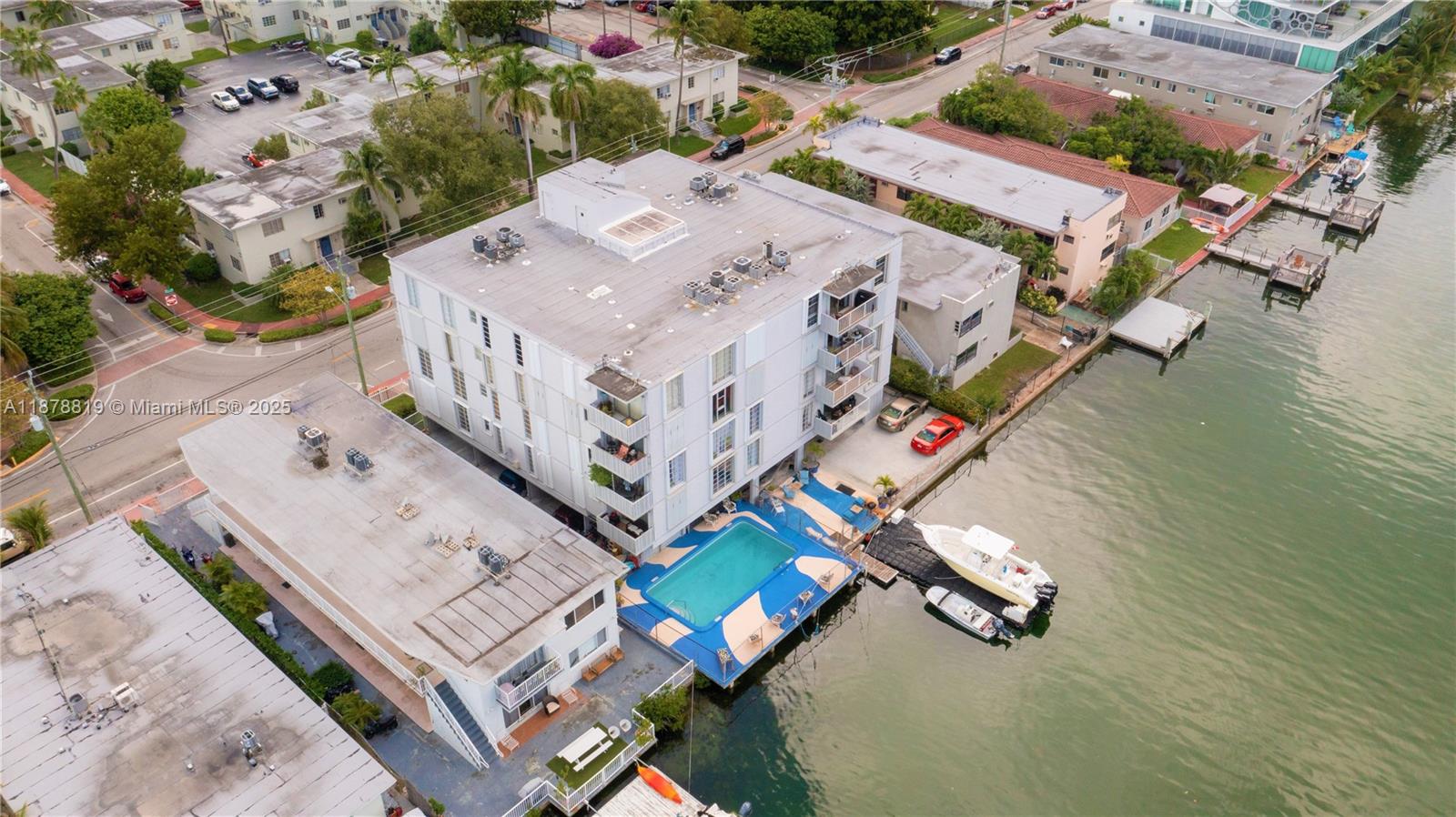 8305 Crespi Boulevard, Unit 2D Miami Beach, FL 33141 - Photo 23 of 33 an aerial view of a house with a ocean view