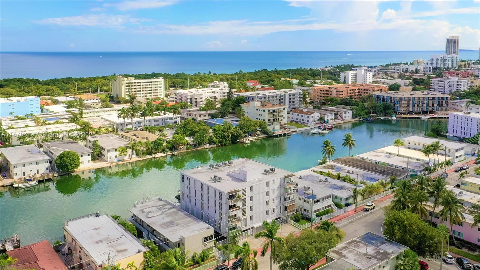 8305 Crespi Boulevard, Unit 2D Miami Beach, FL 33141 - Photo 30 of 33 a view of a lake with a city
