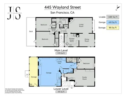 a view of a backyard with sitting area