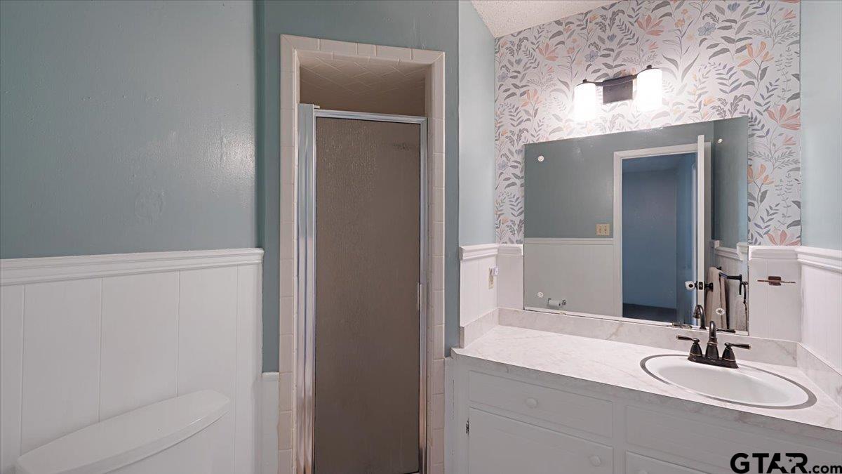 8192 County Road 428 Tyler, TX 75704 - Photo 17 of 38 a bathroom with a sink and a mirror