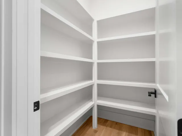a close view of closet