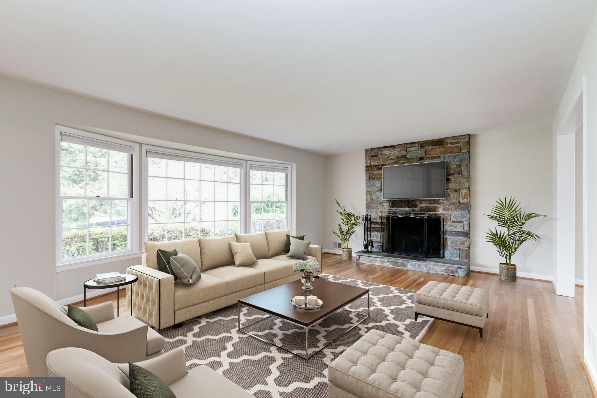 6216 Plainview Road Bethesda, MD 20817 - Photo 3 of 26 Living Room Virtually Staged