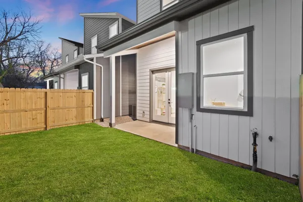 a view of backyard of house