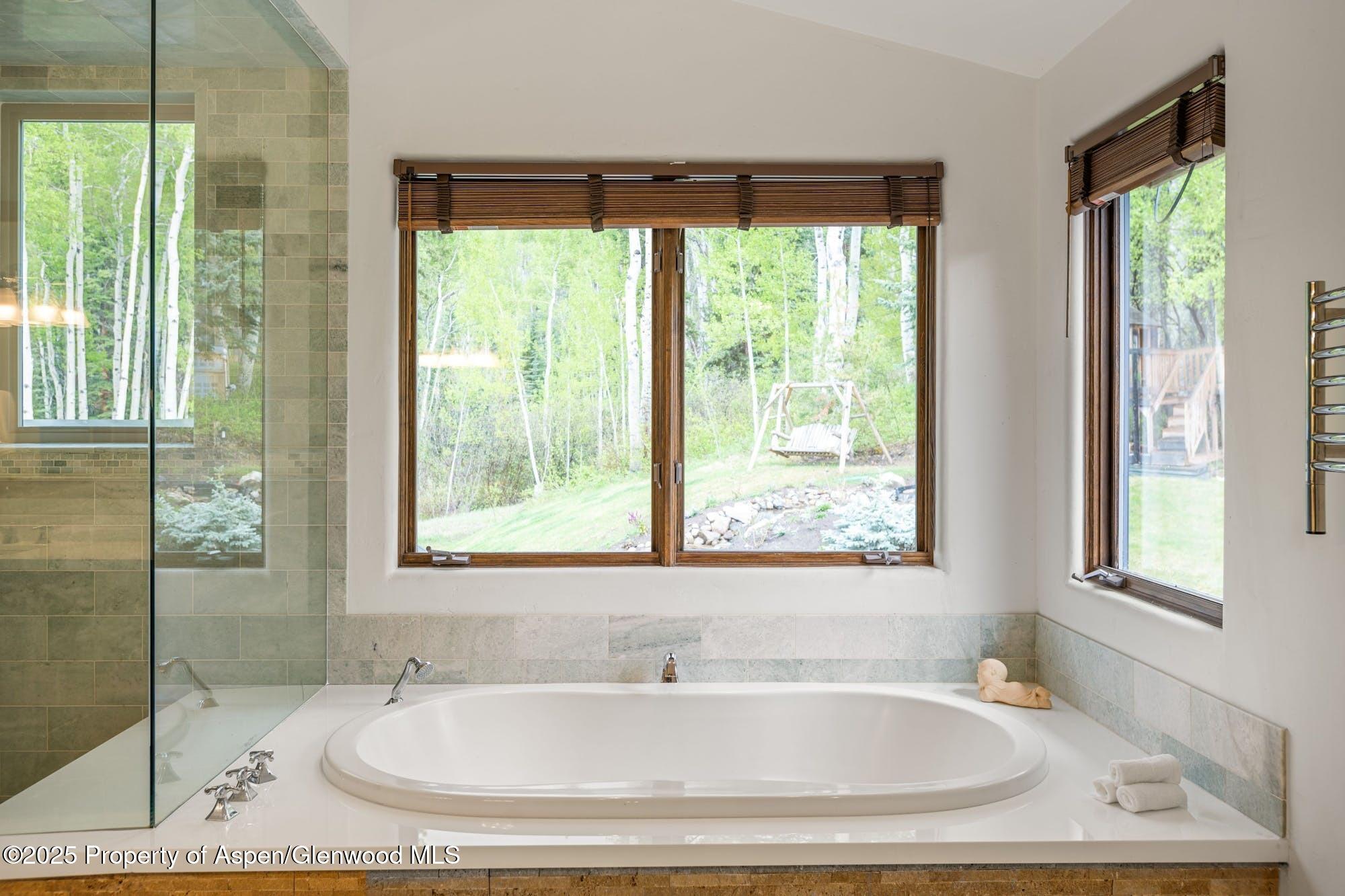 350 Spruce Ridge Lane Snowmass Village, CO 81615 - Photo 29 of 38 a white bath tub sitting in front of a window