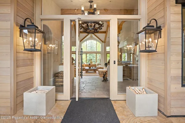 a bathroom with a tub and shower