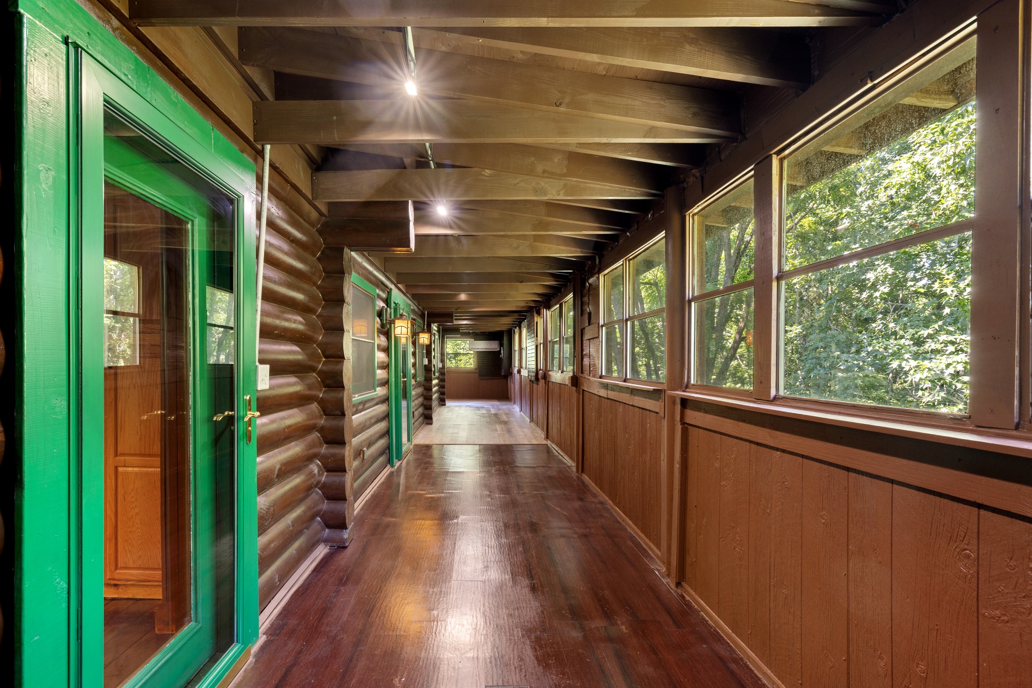 158 Dillon Road Baxter, TN 38544 - Photo 36 of 93 a view of a porch with wooden floor and stairs