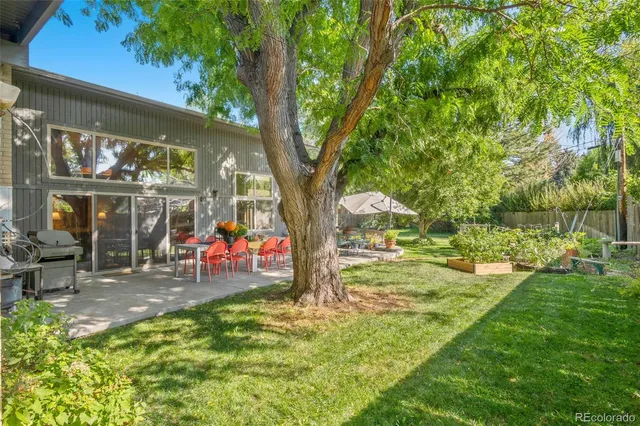 a view of a backyard