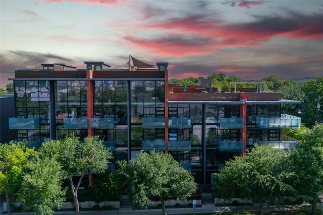 a view of a city that has tall buildings