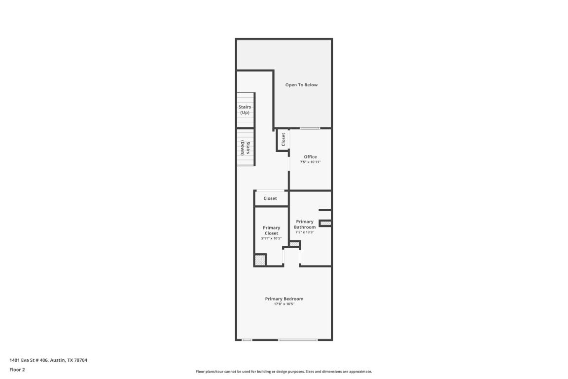 1401 Eva Street, Unit 406 Austin, TX 78704 - Photo 32 of 32 a picture of a room with a white wall and a white wall