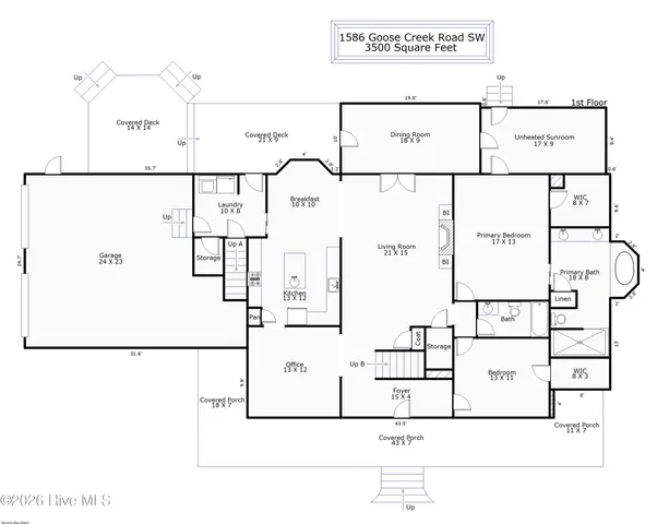$1,350,000 | 1586 Goose Creek Road Southwest, Ocean Isle Beach, NC 28469