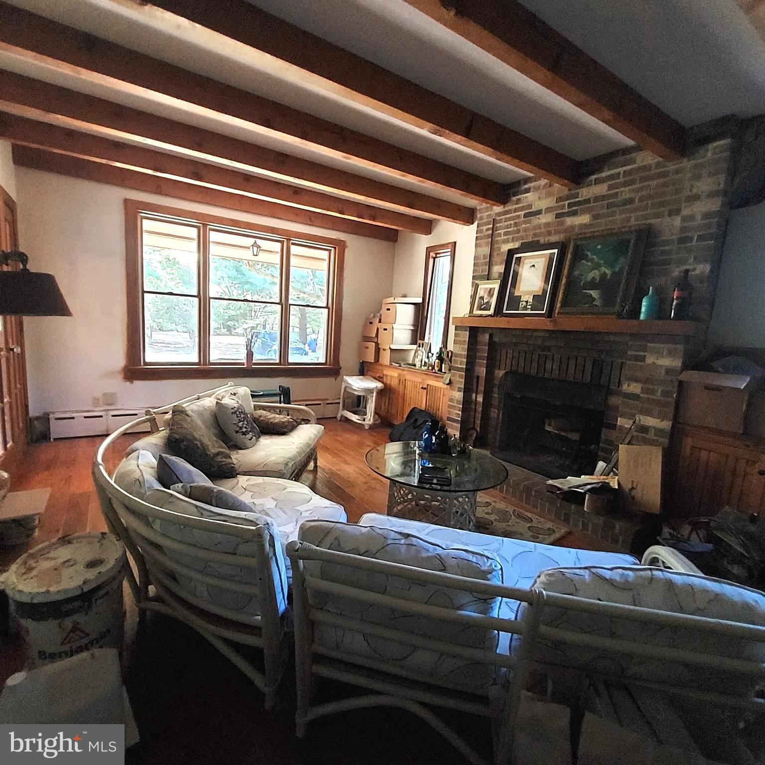 329 Pennington - Titusville Road Pennington, NJ 08534 - Photo 11 of 59 FR beamed ceiling and fireplace