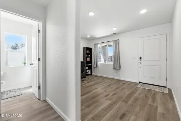 wooden floor in an empty room and a gallery