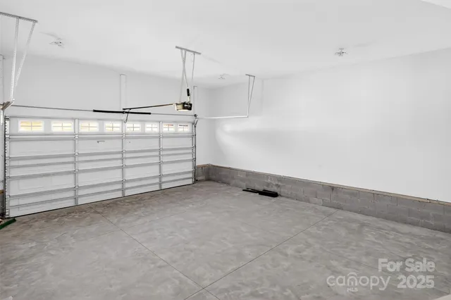 a view of a garage room