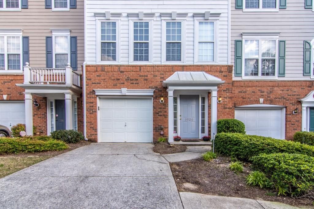 front view of a brick house