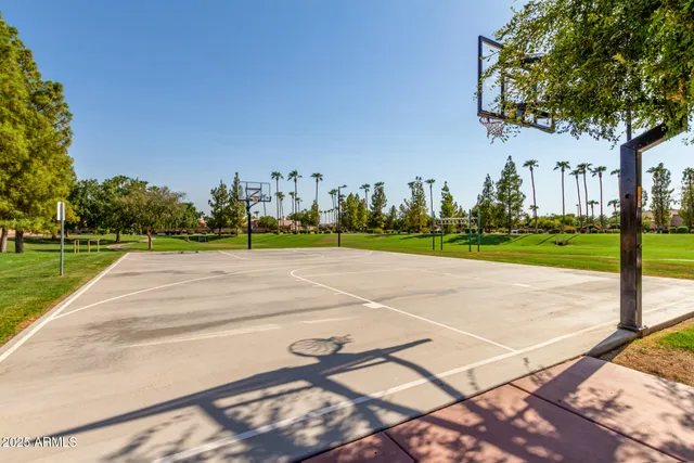 a view of a basketball court
