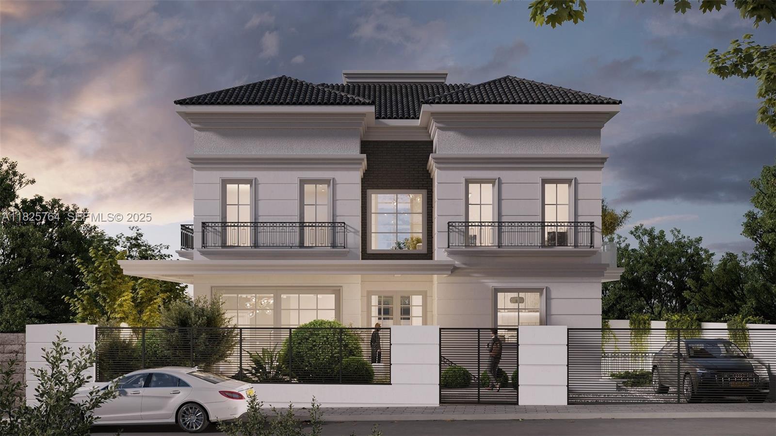 a front view of a house with parking