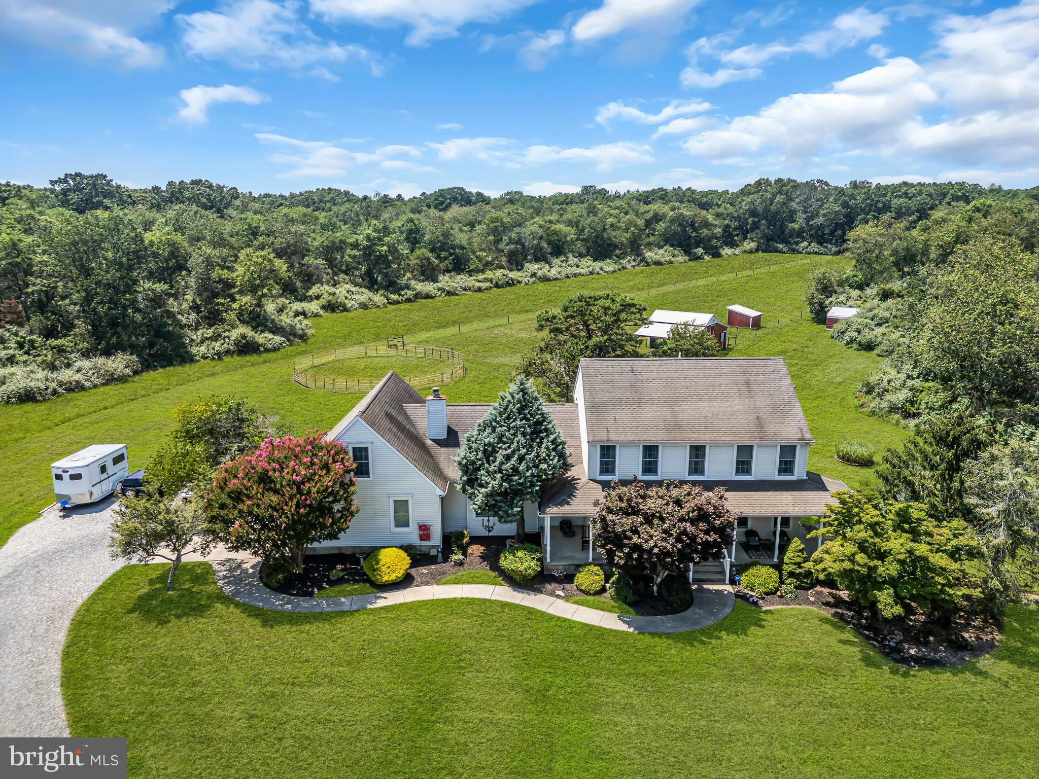 717 Pestletown Road Waterford Works, NJ 08089 - Photo 1 of 1 an aerial view of a house with garden space and street view
