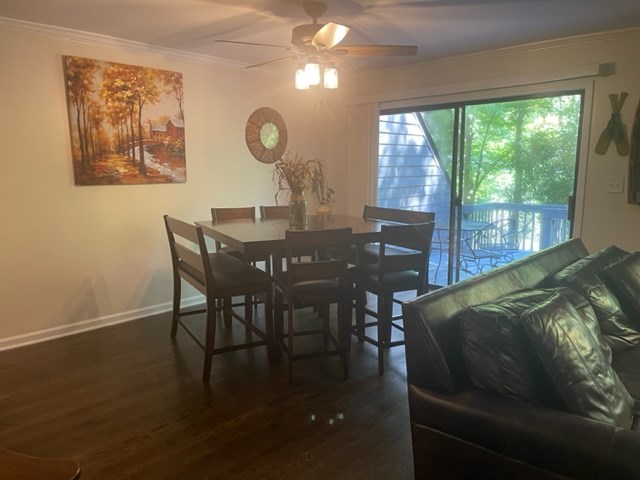 637 Riverside Drive Ellijay, GA 30540 - Photo 5 of 17 a view of a dining room with furniture window and outside view