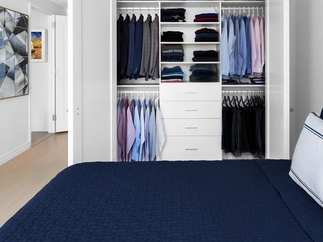 a view of a walk in closet