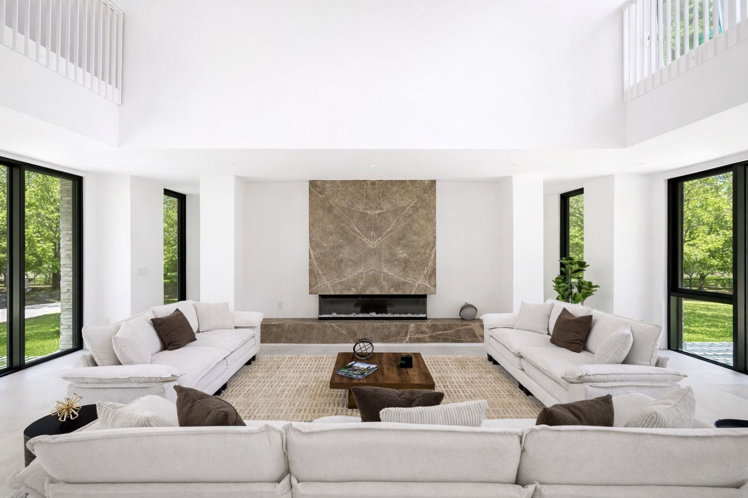 1694 Millstone Road Sag Harbor, NY 11963 - Photo 4 of 14 Fior di Bosco Marble Fireplace & Hearth