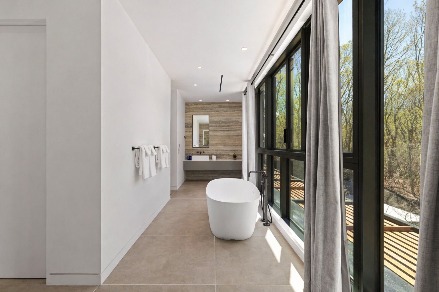 1694 Millstone Road Sag Harbor, NY 11963 - Photo 9 of 14 Primary Bath with Gessi Fixtures