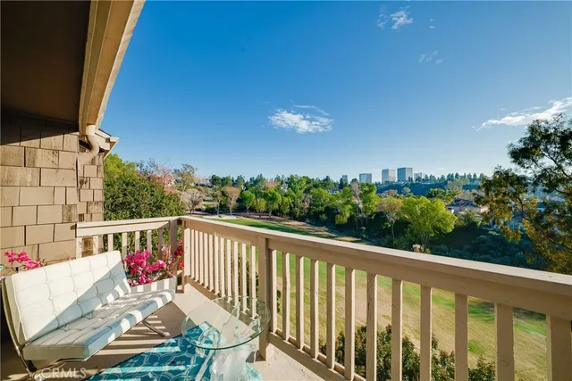 a view of city from balcony