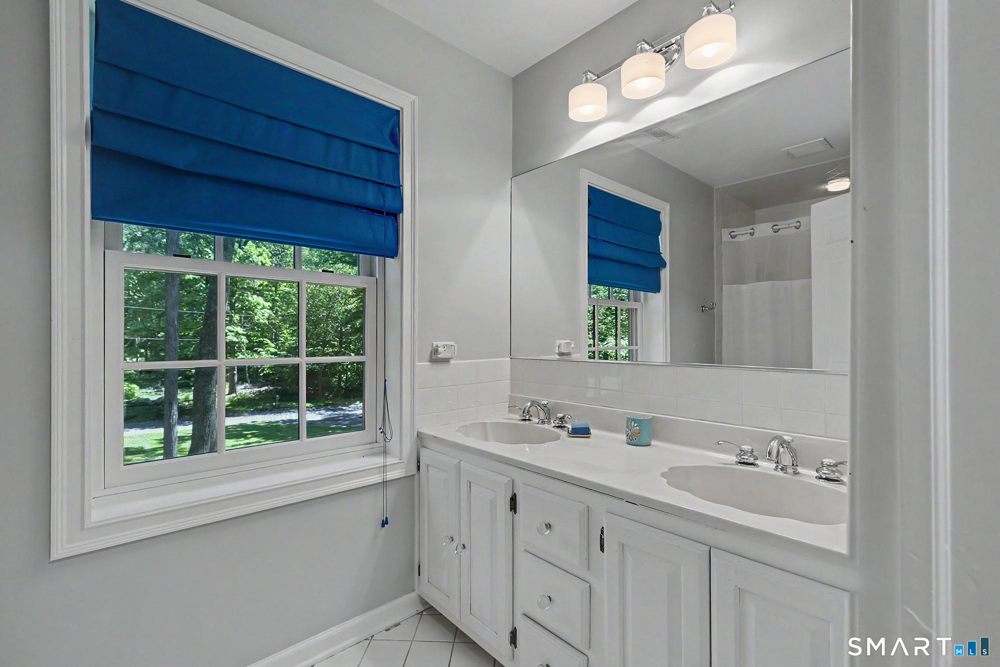 33 Hunter Lane Ridgefield, CT 06877 - Photo 29 of 39 a bathroom with a sink vanity and a mirror