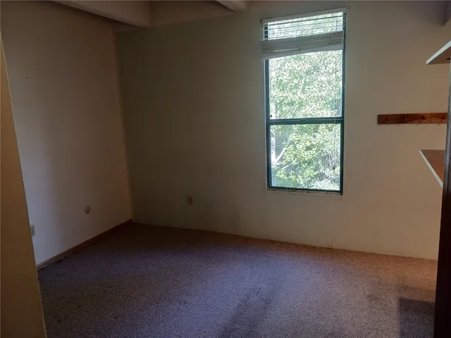 an empty room with a window