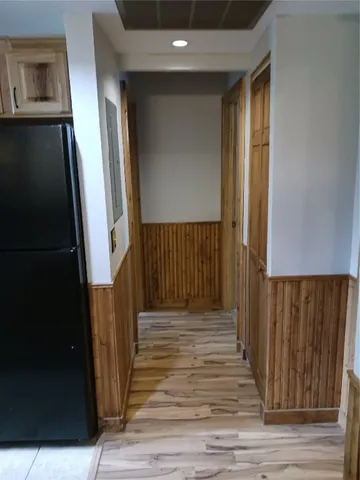 a view of a house with wooden floor