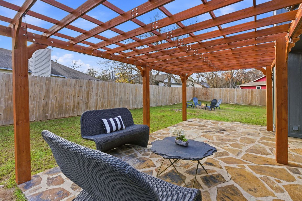 2701 Calabash Cove Austin, TX 78745 - Photo 30 of 40 a view of a patio with couches chairs and wooden floor