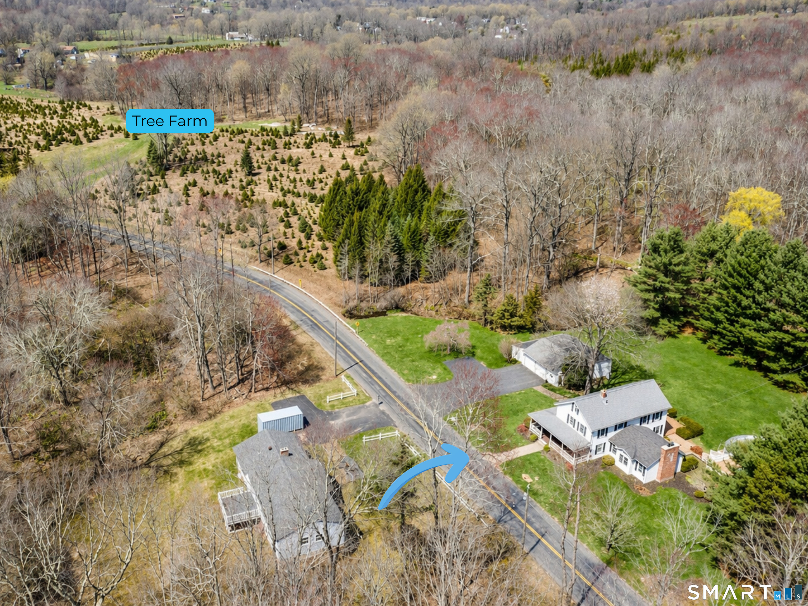 175 Howd Road Durham, CT 06422 - Photo 3 of 25 Peaceful country setting on 3.82 acres beside a Tree Farm, with a brook nearby and room to enjoy nature, privacy and outdoor fun.