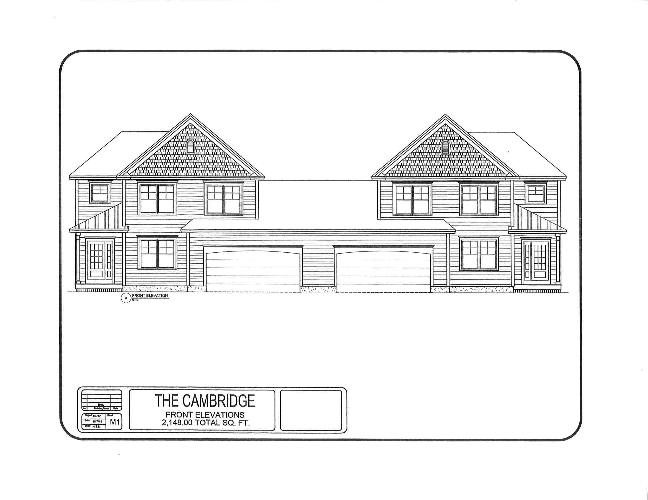 25 Creeks Edge Drive Saco, ME 04072 - Photo 11 of 13 The Cambridge Front Elevation