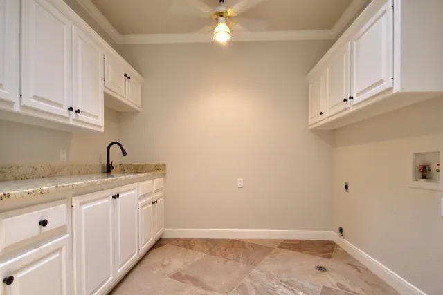 a view of cabinets counter top space