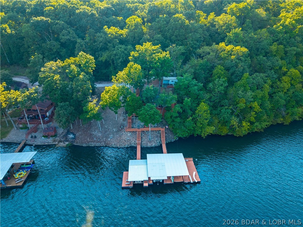 30501 Buchanan Road Stover, MO 65078 - Photo 15 of 80 Birds Eye View of Cabin and Dock