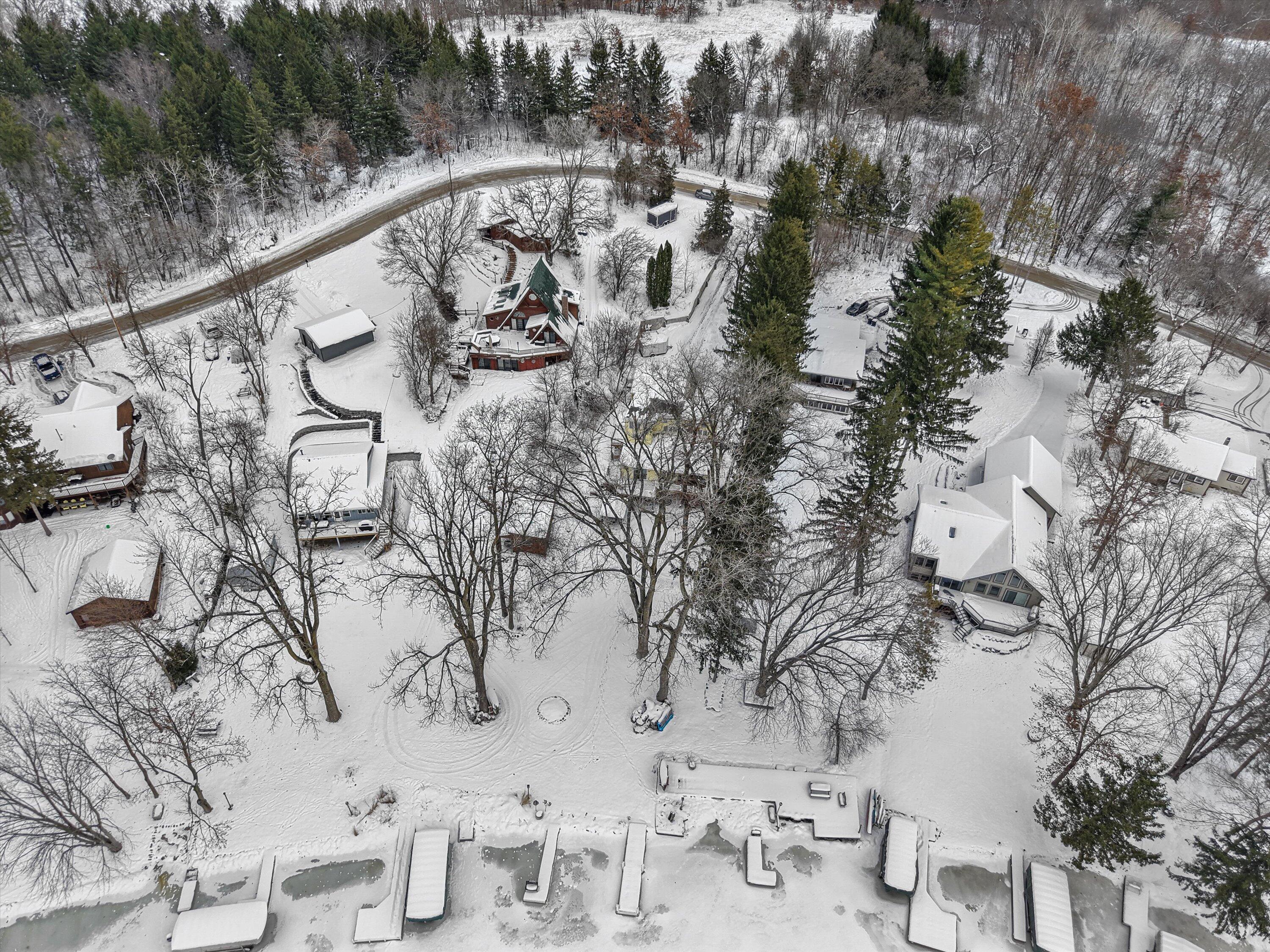 S108W34703 Jacks Bay Road Mukwonago, WI 53149 - Photo 3 of 74 Ariel View of home from Jacks Bay