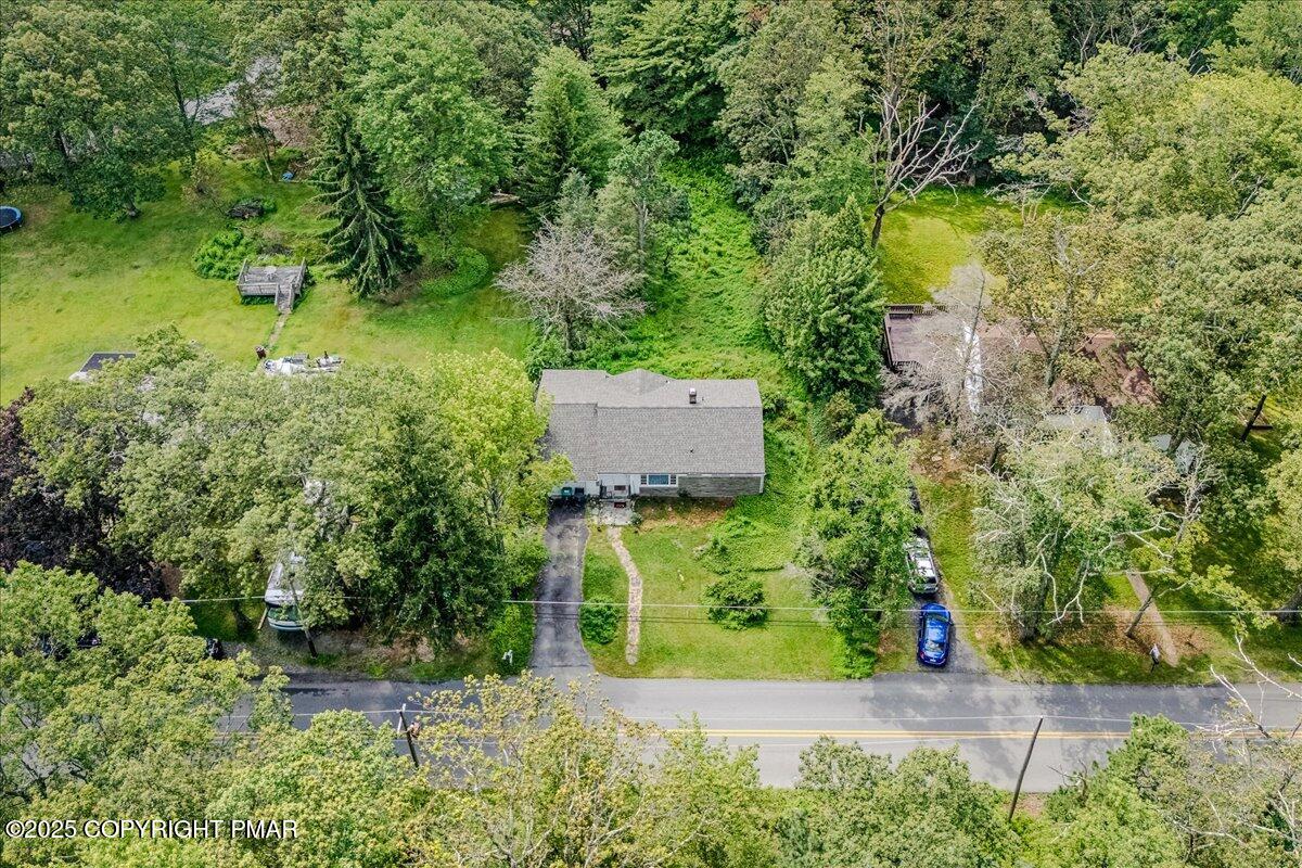 119 Knob Road Mount Pocono, PA 18344 - Photo 3 of 34 an aerial view of a house with a yard
