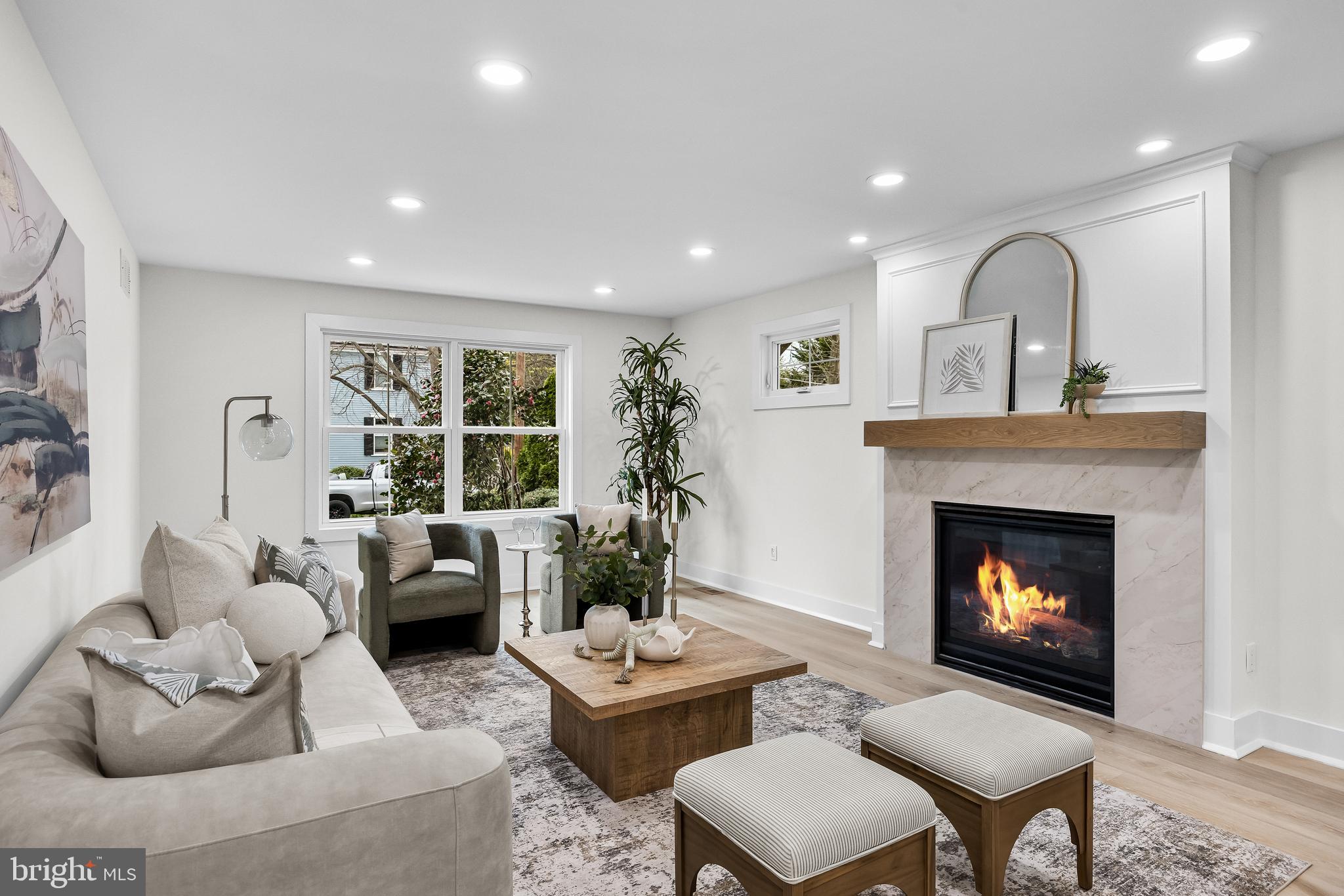 201 Centre Street Haddonfield, NJ 08033 - Photo 17 of 48 a living room with furniture and a fireplace