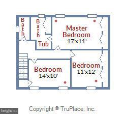 1372 Old Water Oak Point Road Pasadena, MD 21122 - Photo 30 of 30 Upper Floor Plan