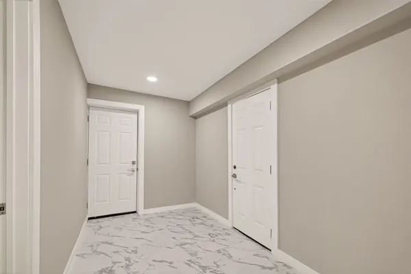 a view of hallway with a hallway