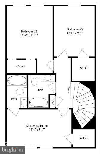 1843 Wainwright Drive Reston, VA 20190 - Photo 28 of 30 Bedroom level floorplan