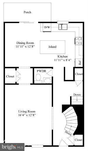 1843 Wainwright Drive Reston, VA 20190 - Photo 29 of 30 Interior (General)Main Level Floorplan