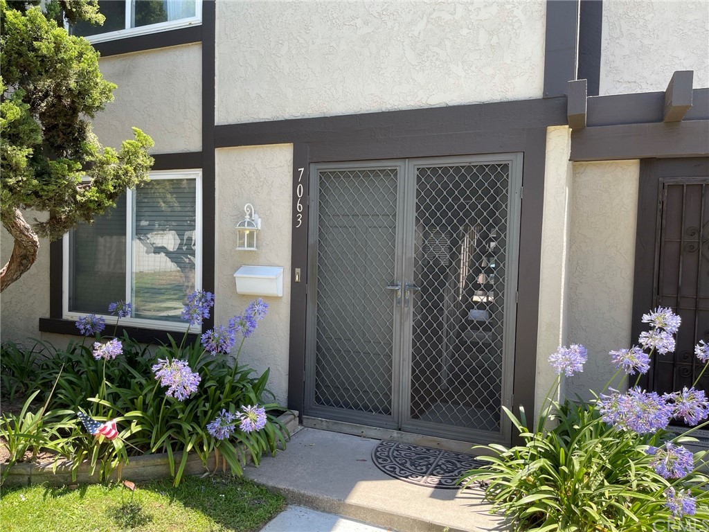 a flowers in front of a house