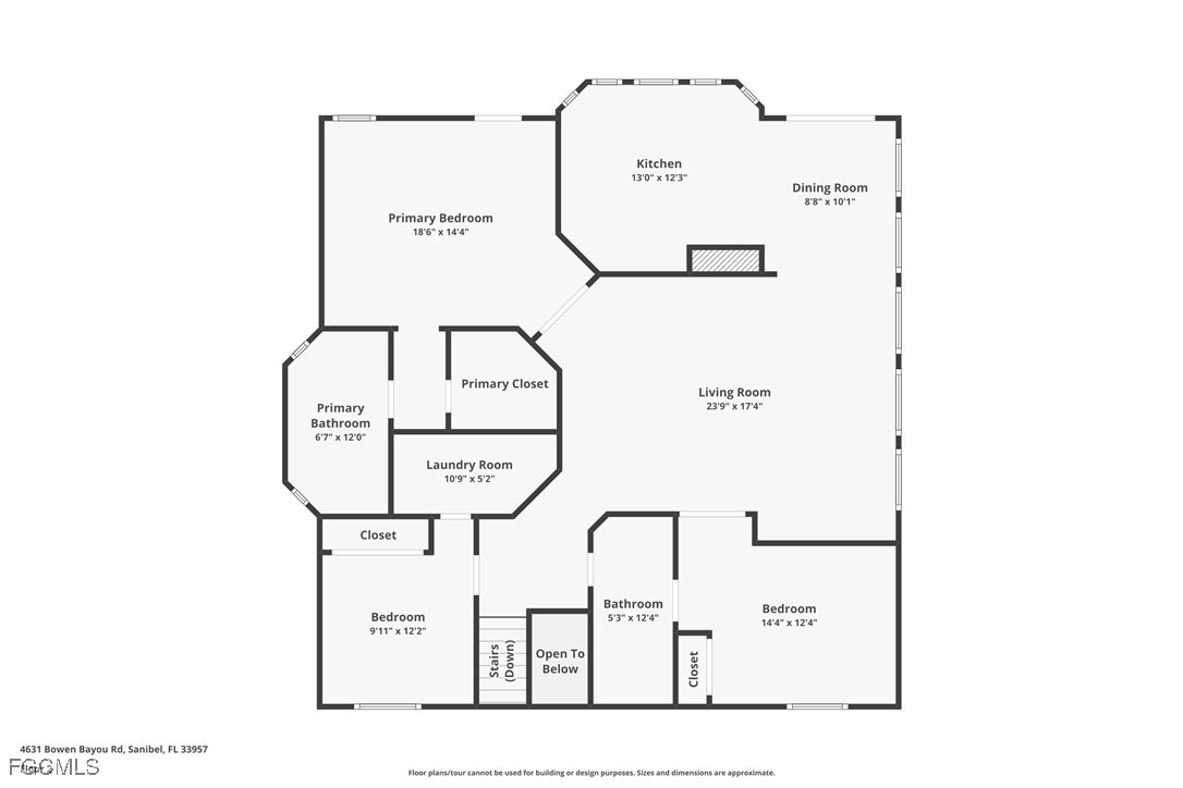 4631 Bowen Bayou Road Sanibel, FL 33957 - Photo 38 of 39 a picture of a floor plan