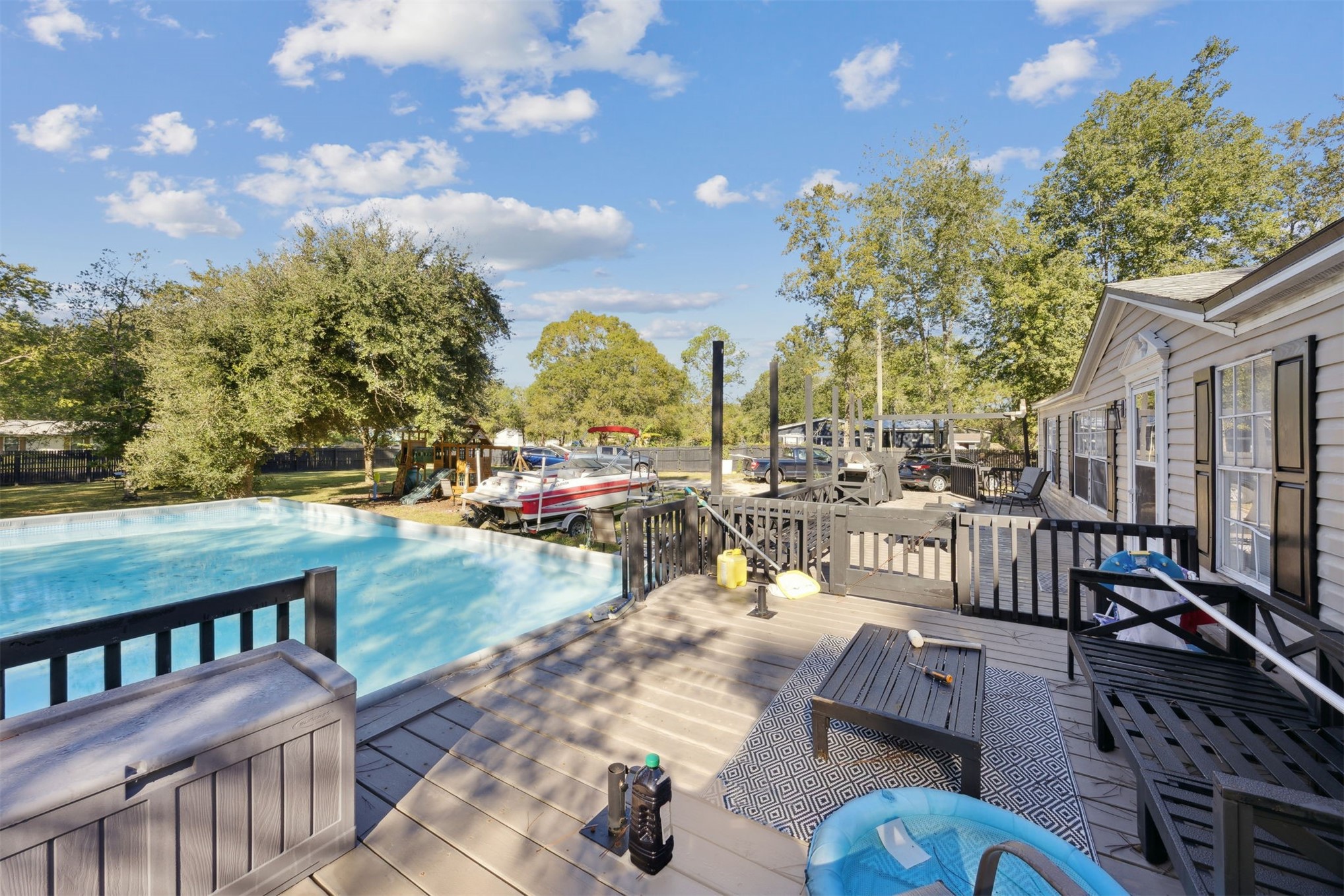 15461 Dewanna Road Jacksonville, FL 32218 - Photo 5 of 27 a view of yard from deck having patio