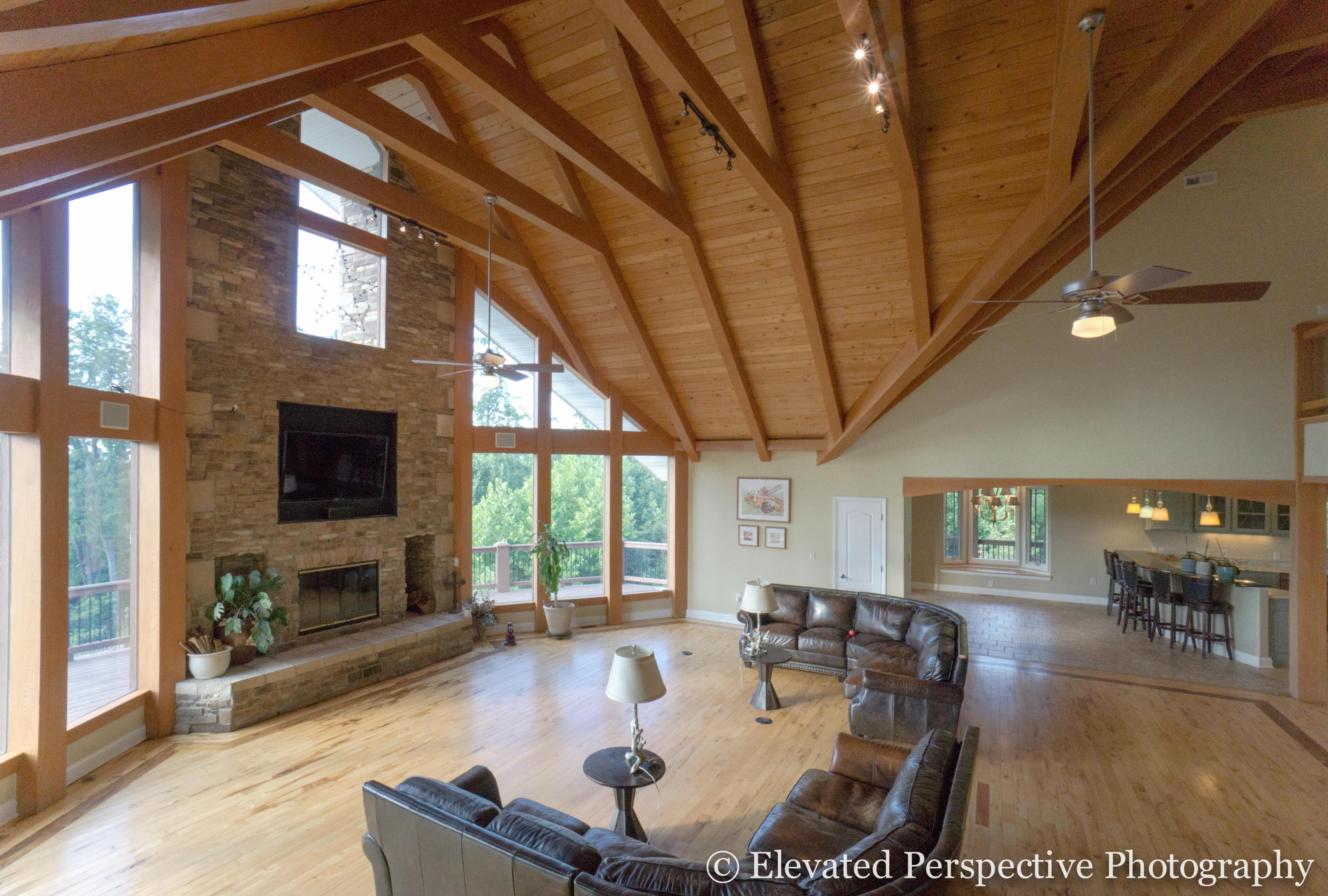 930 Northridge Road Hardy, VA 24101 - Photo 7 of 36 a living room with furniture a flat screen tv and a fireplace