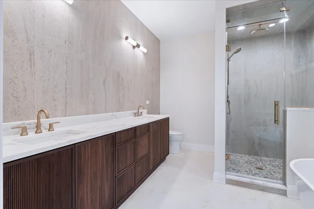 a view of a terrace with sky view