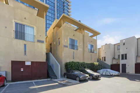 a view of a street with cars
